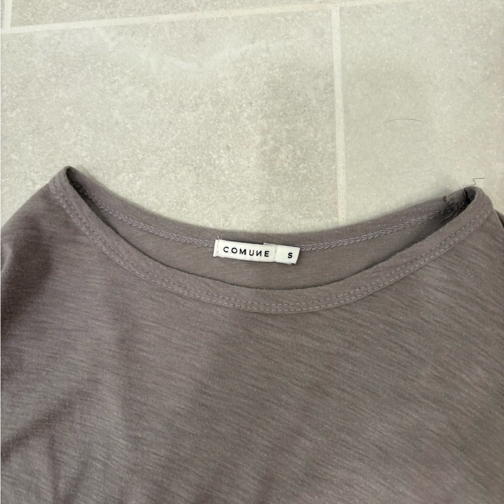 Comune Heathered Grey Tissue Paper T-shirt Size Small - Picture 2 of 6
